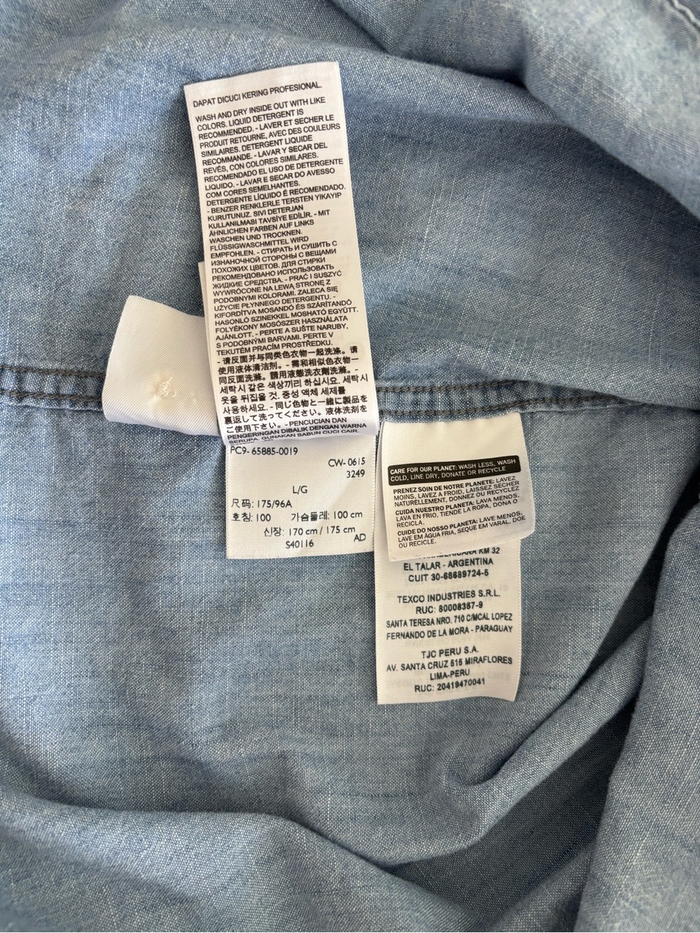 Vintage Levi’s Chambray Short Sleeve Shirt Men’s L Red Tab Two Pocket Denim - Picture 6 of 10